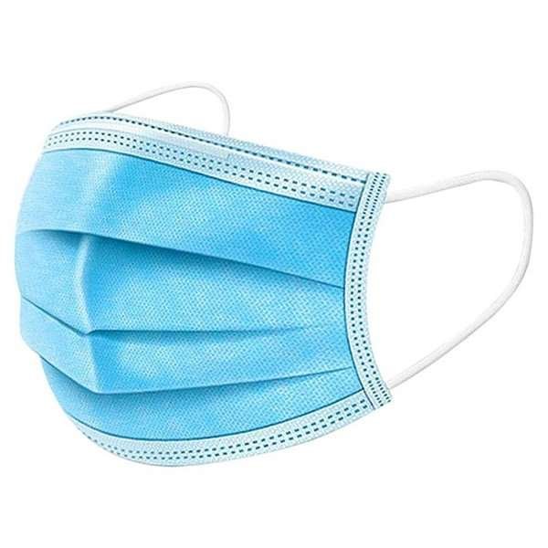 3-lagiger Mundschutz mit Gummischlaufen - 50 Stk. Pro Karton