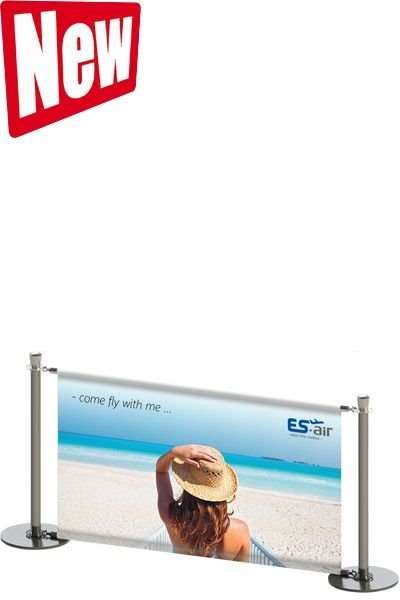 Que-Kontrollhalterung für Bannerstange - schwarz