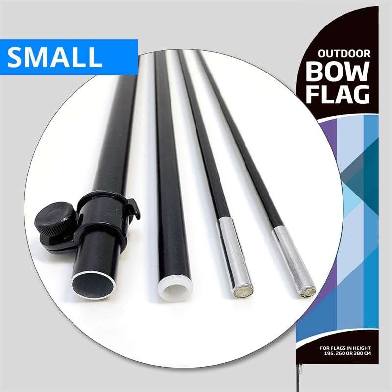 Stangensystem für Beachflag Outdoor Bow, Small, schwarz
