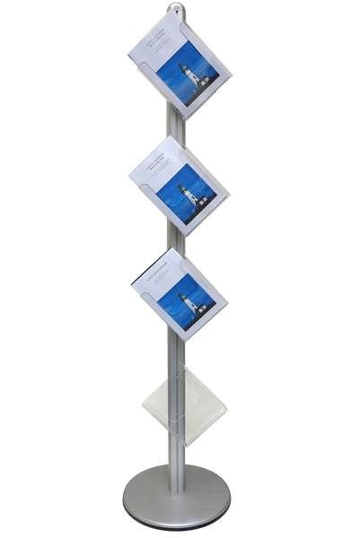Multiständer Prospekthalter einseitig - 4xA4 - 21x29,7 cm