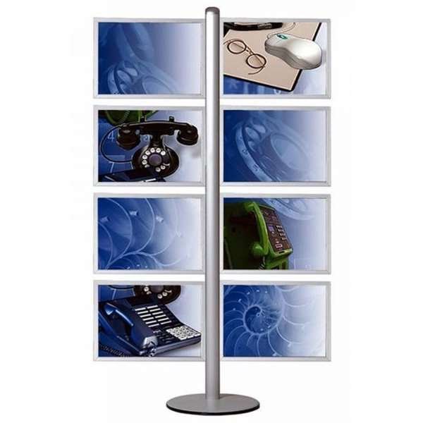 Multi Stand Prospekthalter 14 - doppelseitig mit 8xA3-Einschub, horizontal