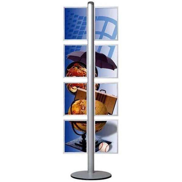 Multi Stand Prospekthalter 13 - doppelseitig mit 8xA4-Einschub vertikal