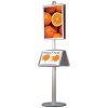 Multi Stand 2 Infoständer - Doppelseitig mit Stahlregal 25mm, 2 x 50 x 70 cm #3
