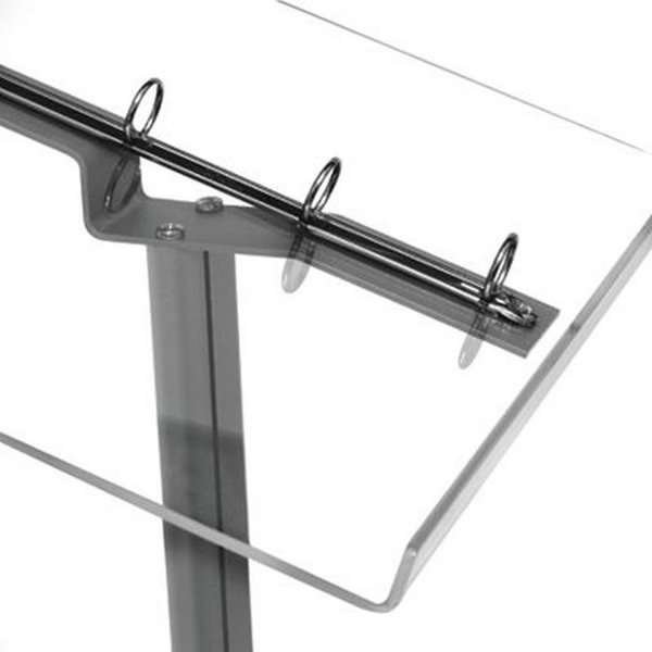 Flick Menükartenständer horizontal - A4 Blattauflageständer - 21 x 29,7 cm - Silber