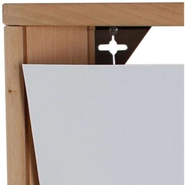 Wandbroschürenhalter aus Holz. Naturholz. 5xA4