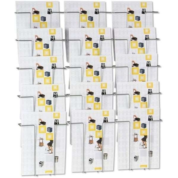 Prospekthalter f&uuml;r die Wand - 15xA4 - 21x29,7 cm
