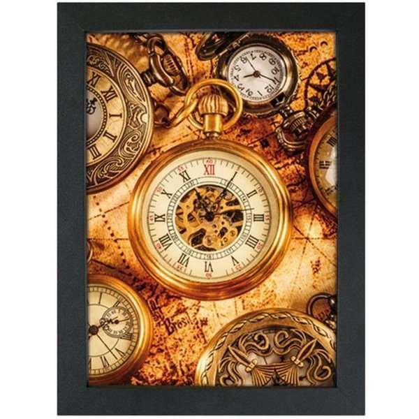 CROWN Klapprahmen mit 33mm Aluminium-Flachprofil, schwarz - 100 x 140 cm