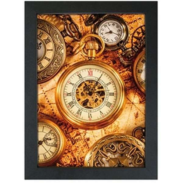 CROWN Klapprahmen mit 33mm Aluminium-Flachprofil, schwarz - 50 x 70 cm