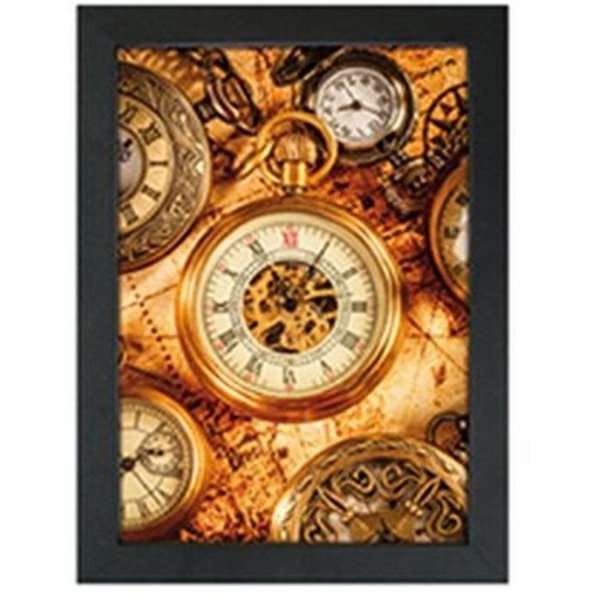 CROWN Klapprahmen mit 33mm Aluminium-Flachprofil, schwarz - A4