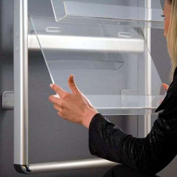 Info Line Wandbroschürenhalter - 8xA4 - 21x29,7 cm