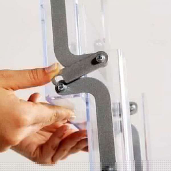 Klappbarer Prospektständer - 5xA4 - 21x29,7 cm - grau