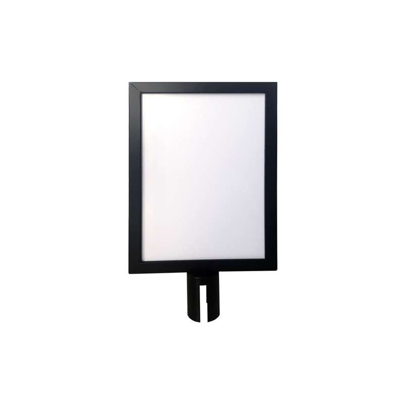 Schilderhalter f&uuml;r Crowd Barrier Belt-System, schwarzierung, A3