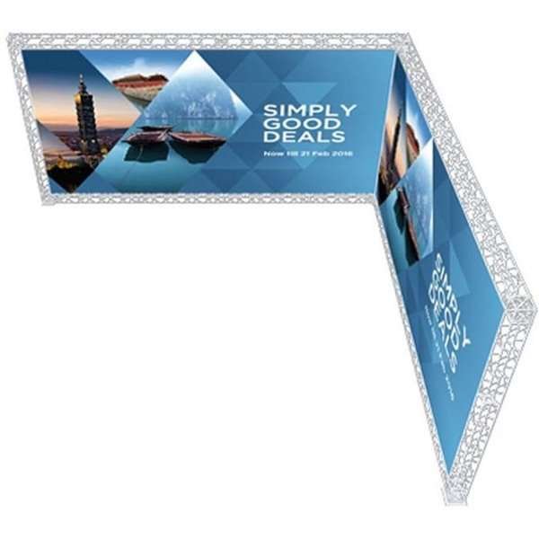 Crown Truss 15 Messewand L-Form 5 x 5 m - weiß