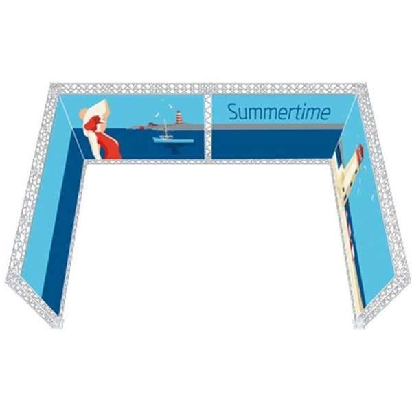 Crown Truss 15 Messewand U-Form 4 x 6 m - weiß