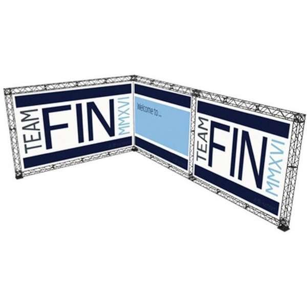 Crown Truss 15 Messewand L-Form 4 x 6 m - schwarz