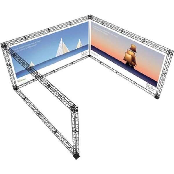 Crown Truss 15 Messewand U-Form 5 x 5 m - schwarz