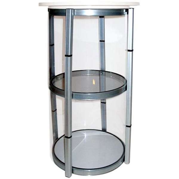 Cirkel Messetisch mit Koffer
