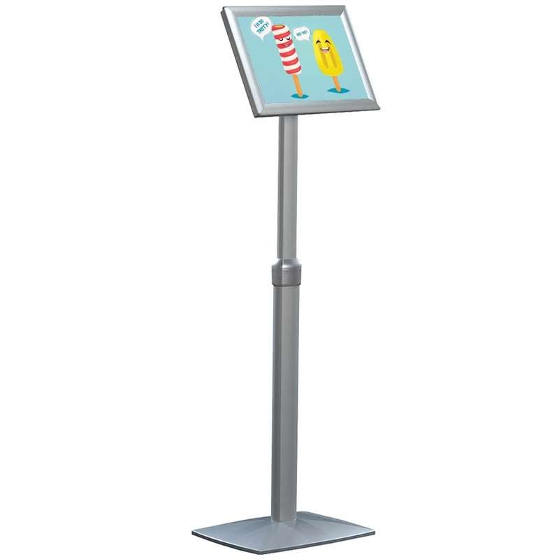 Flex Infoständer verstellbar - A4 - Silber