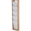 Wandbroschürenhalter aus Holz. Naturholz. 5xA4 #1