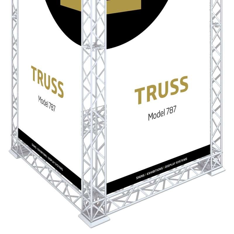 Crown Truss 10 x 10, Basis 19,5 x 19,5 cm - Wei&szlig;