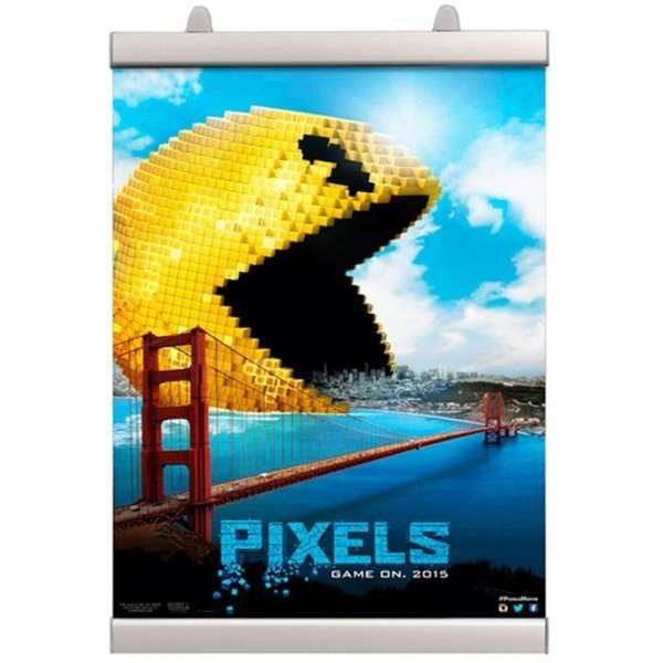 Posterklemmen-Set, Posterleiste mit 25mm Aluminium-Posterleisten - 100 cm (B0)