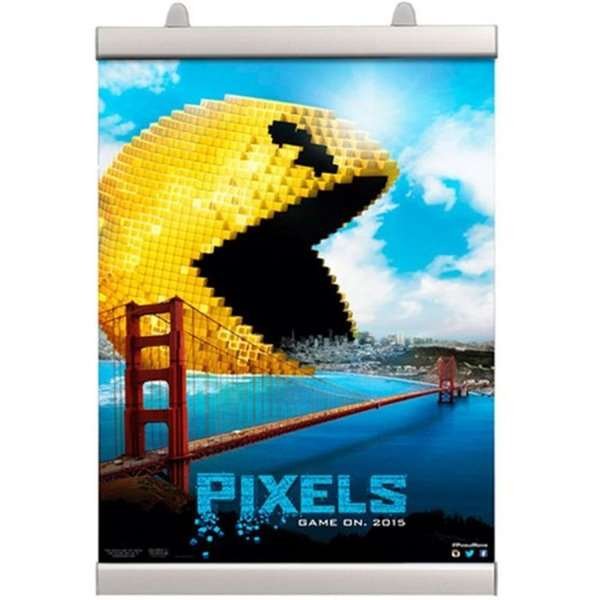 Posterklemmen-Set, Posterleiste mit 25mm Aluminium-Posterstreifen - 85 cm (A0)