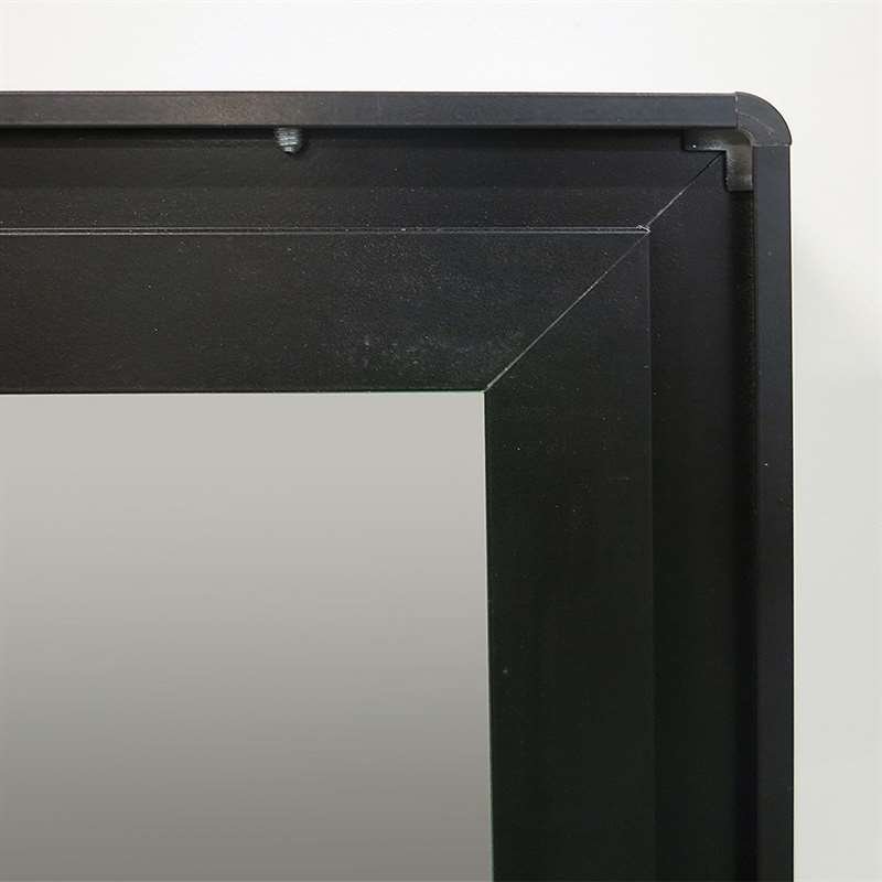 Schwarze Infobox magnetisch mit Schloss - 6xA4 - schwarz