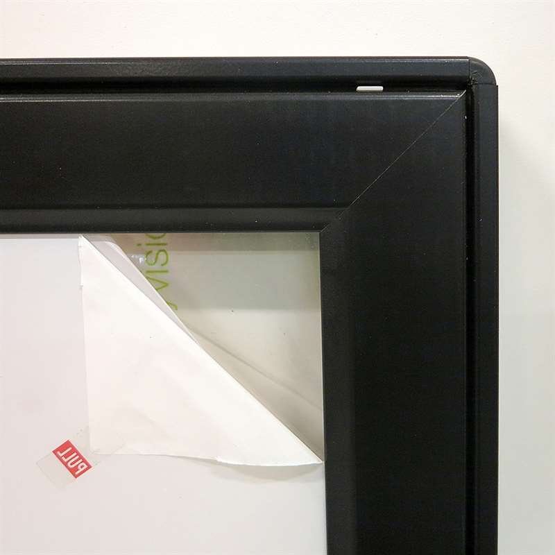 Schwarze Infobox magnetisch mit Schloss - 6xA4 - schwarz