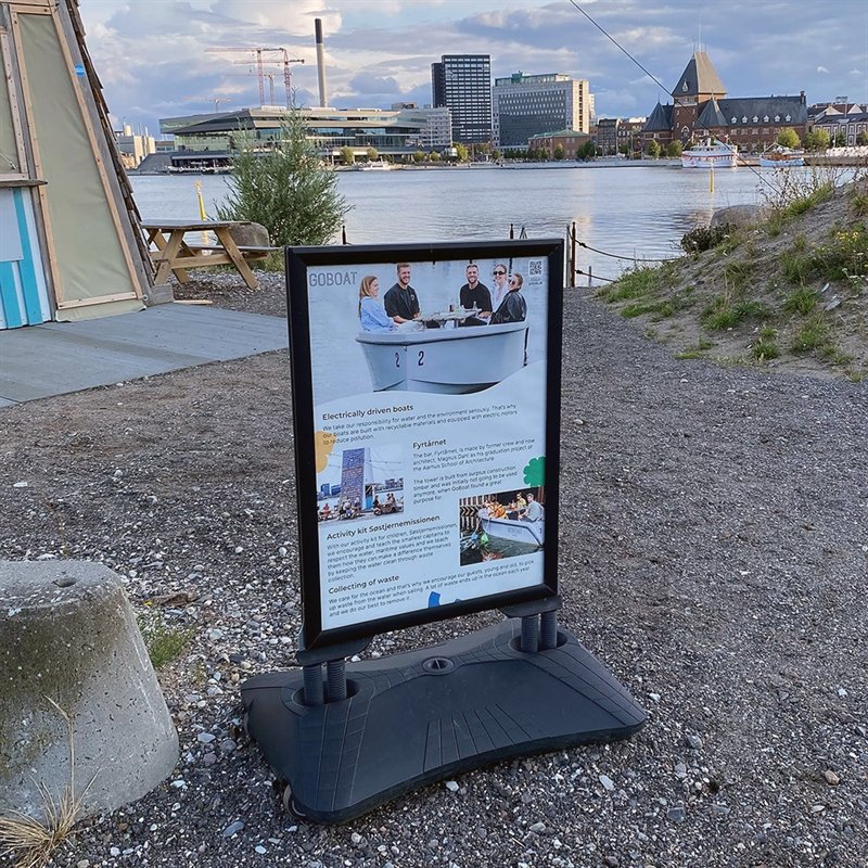 Wind-Sign Waterbase Pro Kundenstopper - schwarz - 50 x 70 cm