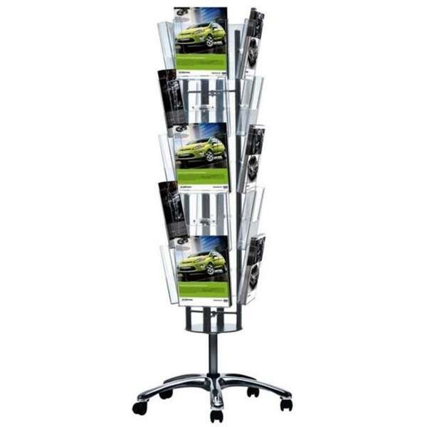 Prospektkarussell mit Rollen, 20 x A4