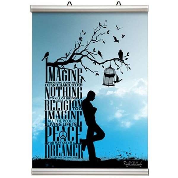 Poster-Line Set, Posterleiste mit 26mm Alu-Posterleisten - 85cm (A0)