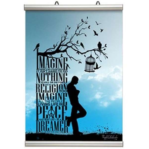 Poster-Line Set, Posterleiste mit 26mm Alu-Posterleisten - 50cm (B2)