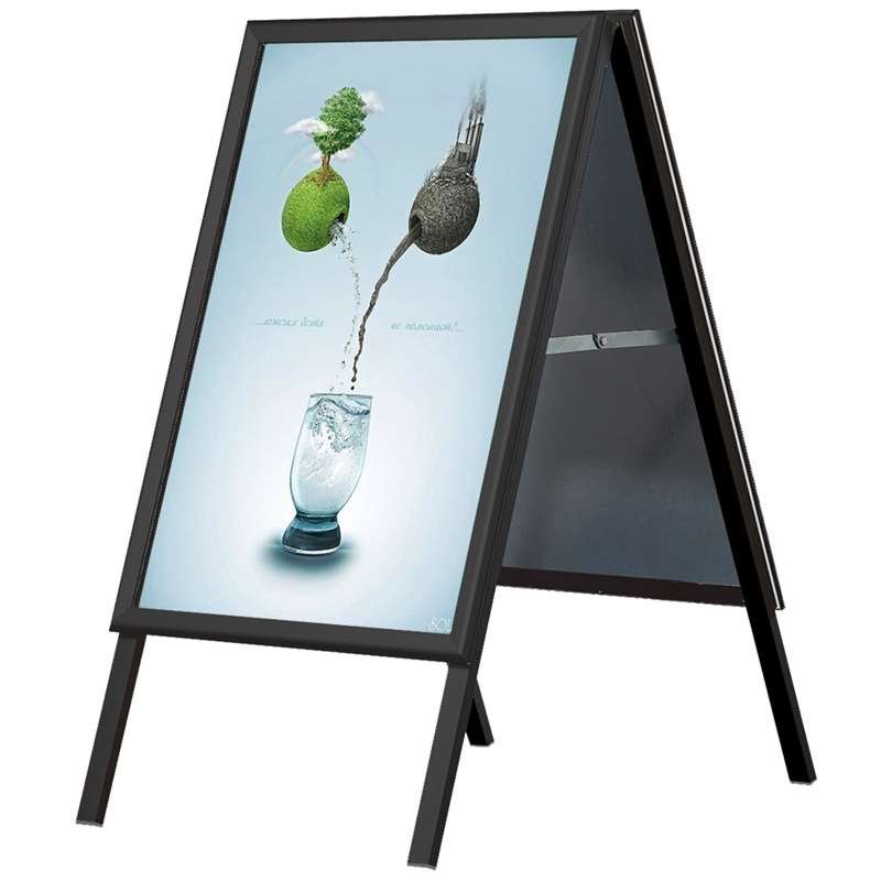 Alu-Line Standard Kundenstopper - 50x70 cm - schwarz