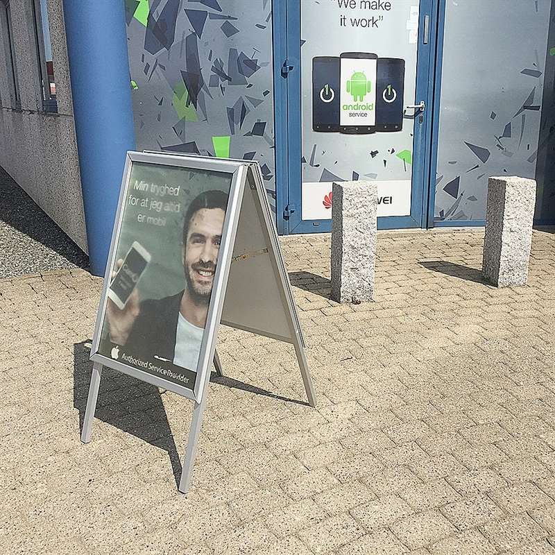 Alu-Line Standard Kundenstopper - A1 - Silber