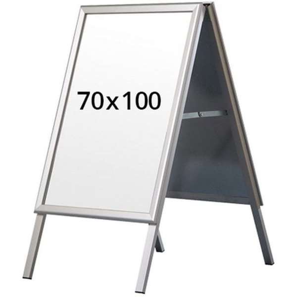 Alu-Line Standard Kundenstopper - 70x100 cm - Silber