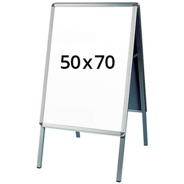 Alu-Line Rondo Kundenstopper - 50x70 cm - Silber