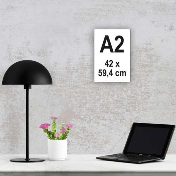 A2 - 42 x 59,4 cm. Poster gedruckt auf PET-Stayflat-Folie