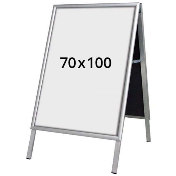 Alu-Line Budget Kundenstopper, für den Innenbereich - 70x100 cm - Silber