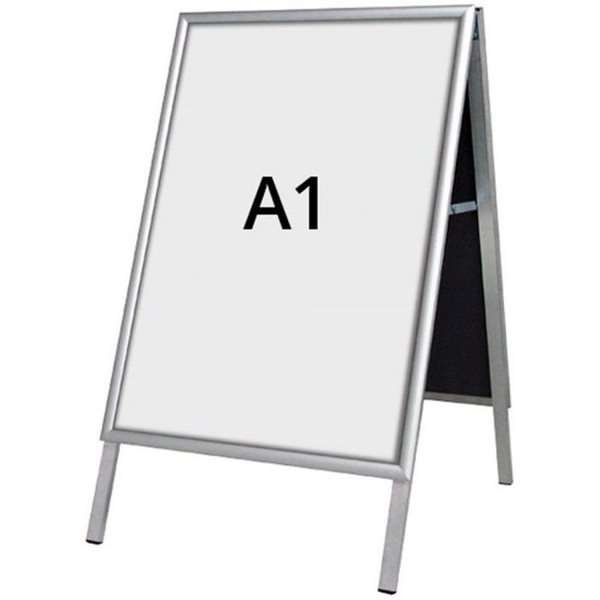 Alu-Line Budget Kundenstopper - A1 - Silber