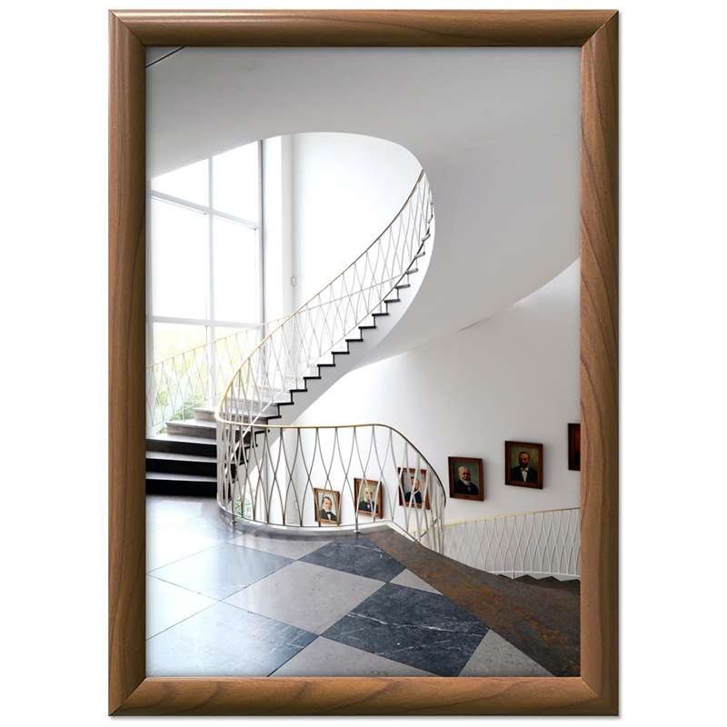 Klapprahmen mit 25mm Aluminiumprofil, Holzoptik - 50 x 70 cm