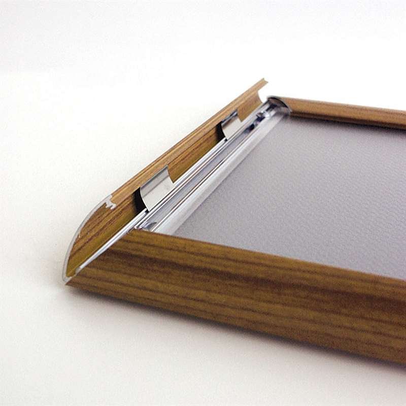 Klapprahmen mit 25mm Aluminiumprofil, Holzoptik - A4