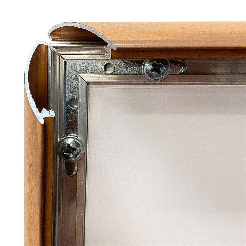 Klapprahmen mit 25mm Aluminiumprofil, Holzoptik - A4