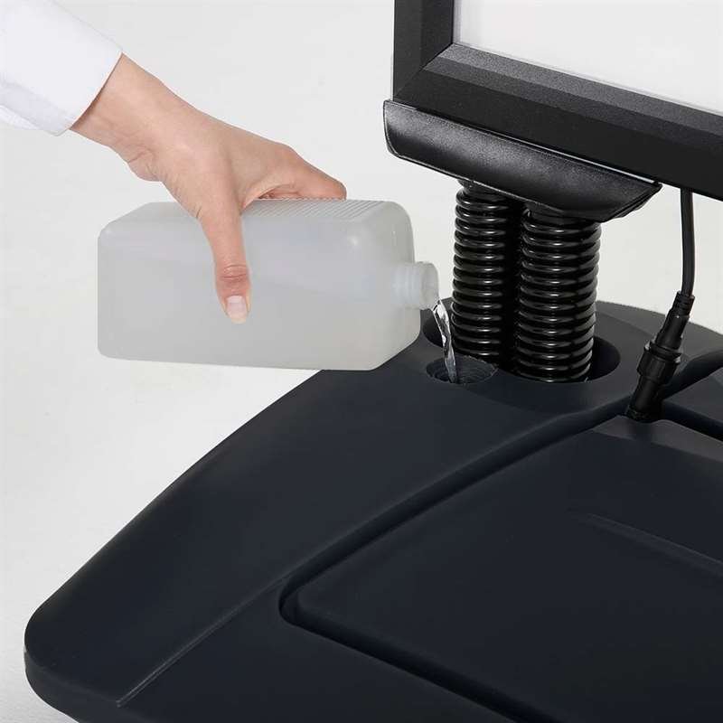 Wind-LED Pro Waterbase Kundenstopper, 44mm Rahmen, A1 - inkl. Batterie. Schwarz