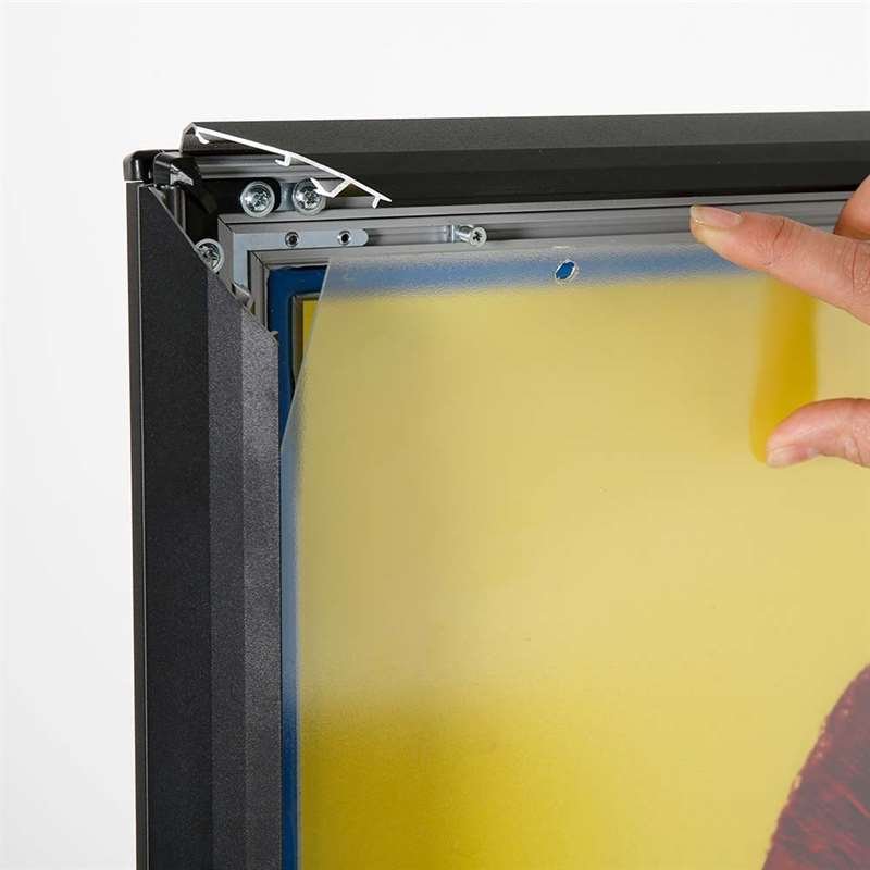 Wind-LED Pro Waterbase Kundenstopper, 44mm Rahmen, A1 - inkl. Batterie. Schwarz