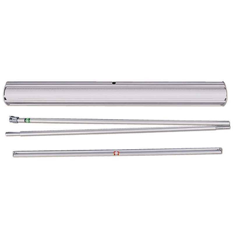 Euro-Roll-up-Kassette, einseitig, 85 x 220 cm - Silber