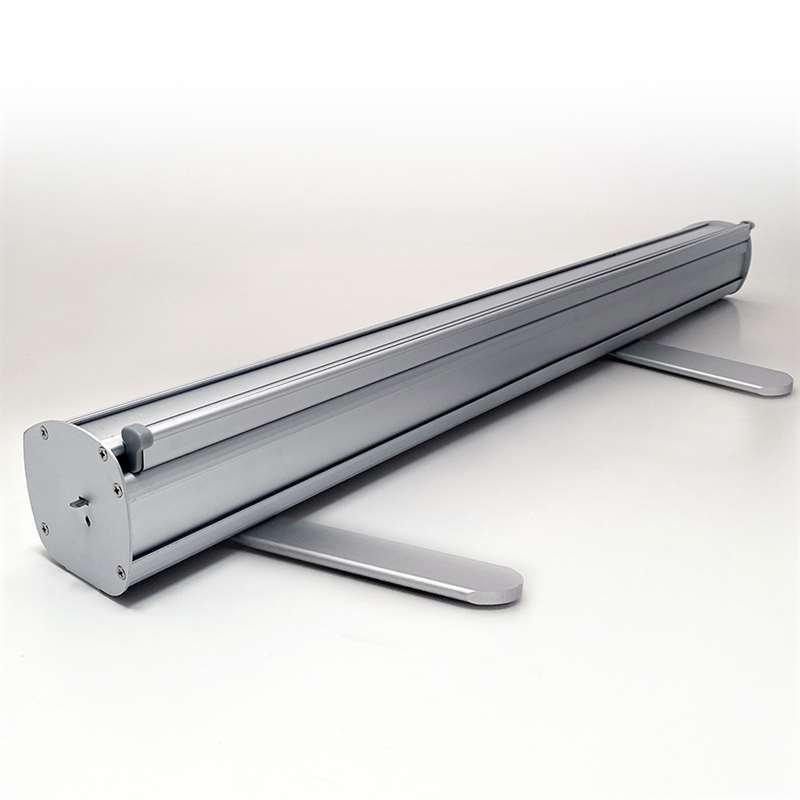 Euro-Roll-up-Kassette, einseitig, 85 x 220 cm - Silber