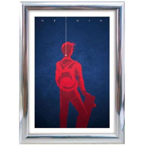 Klapprahmen mit 25mm Aluminiumprofil, Chrom - 70 x 100 cm