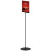Design Stand, Bodenschild mit Acrylhalter, vertikal A4, schwarz, 132 cm hoch #1