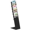 Design Stand Prospekthalter aus Stahl A4/M65 mit 6/12 Taschen, schwarz #1