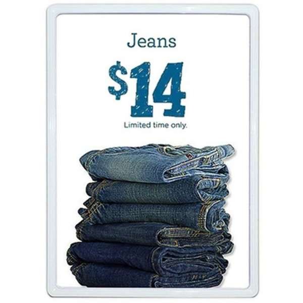 Flex Plastic Preisrahmen doppelseitig - A5 - wei&szlig;